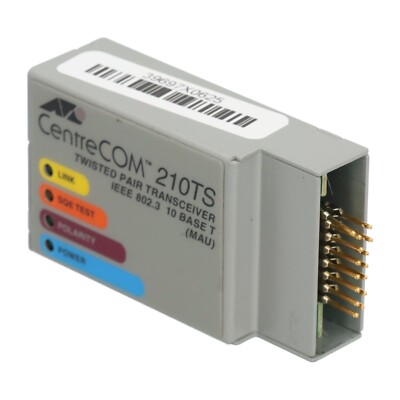 Allied Telesyn AT-210TS Slim-Line Twisted Pair Transceiver Used UMP