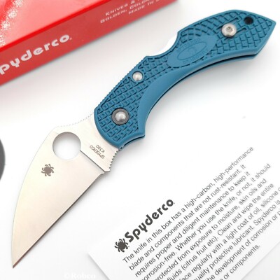 Spyderco Dragonfly 2 Lightweight K390 Wharncliffe Blade Blue FRN C28FP2WK390