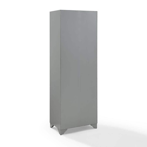 CROSLEY FURNITURE Pantry Cabinet Tara Distressed Gray Adjustable Shelve + Drawer - Picture 5 of 8