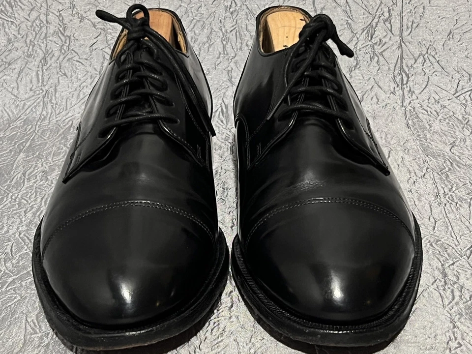 Zapatos de vestir Bostonian Crown Windsor punta copa para hombre zapatos de cuero negro 7,5 Foto 4 de 4