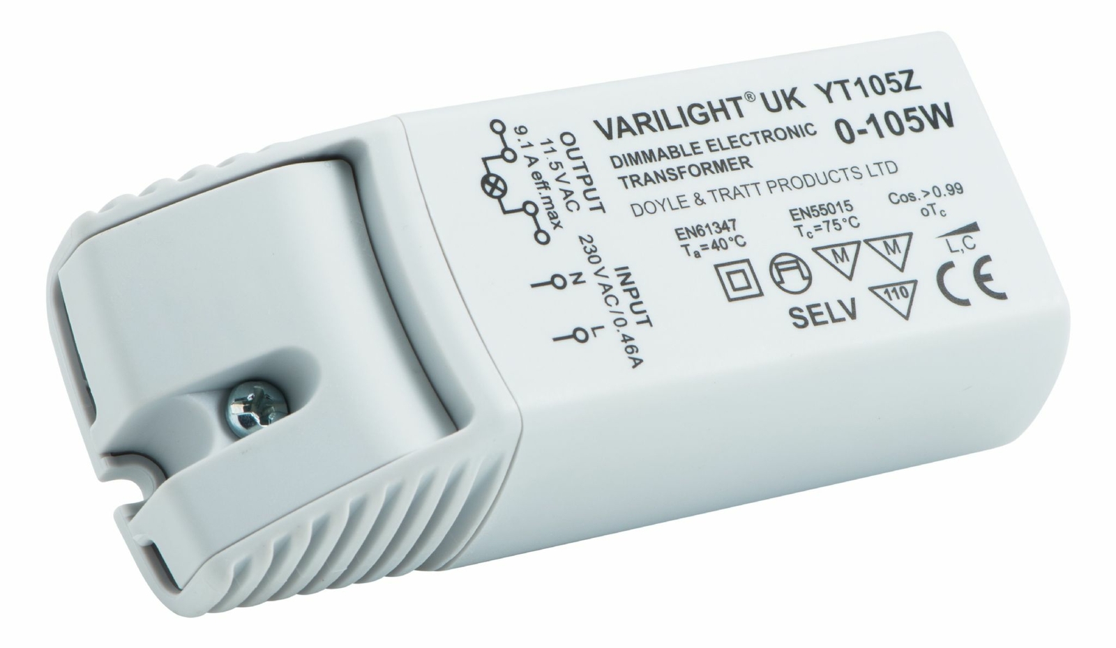 Varilight YT105Z Lighting Transformer 0-105VA Dimmable Low Voltage