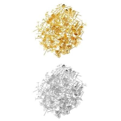 400Piece Assorted Earring Pin Findings DIY Post Pad For Jewelry Making Craft