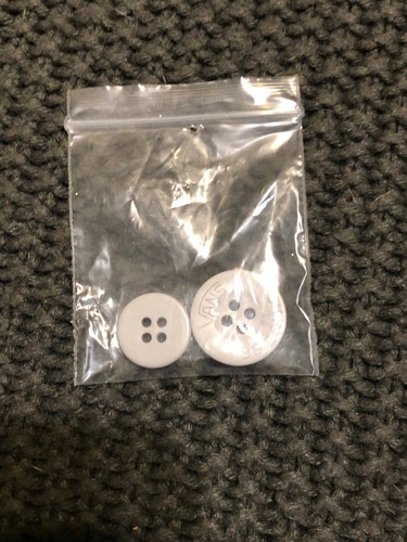 Set of 2 Light GRAY VANS Buttons - NEW - 2 sizes "Vans Since 66" - Picture 4 of 4