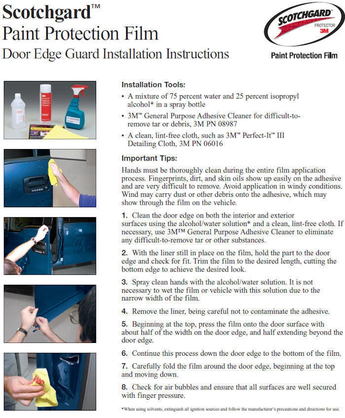 Película protectora transparente contra arañazos borde 2 puertas 3M Scotchgard coche SUV camión Foto 4 de 4