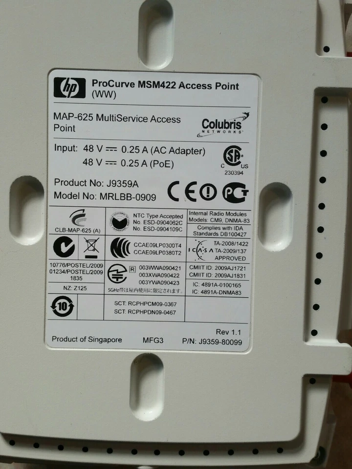 HP PROCURVE  MSM422 WIRELESS ACCESS POINT. - Image 4 of 4