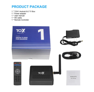 TOX1 Android 9.0 Tv Box Smart Tv box 4GB RAM 32GB Amlogic S905X3