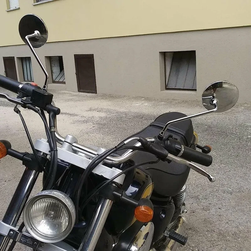 Par de espejos retrovisores laterales redondos de 10 mm para Honda CL90 CB100 CL100 CL125 CB125 izquierda y derecha Foto 3 de 4