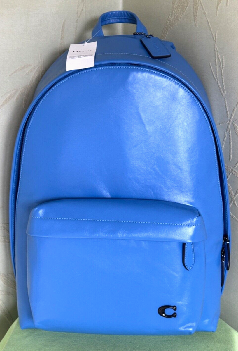 COACH HALL LEATHER BACKPACK:NWT BLUEBERRY CR757 | eBay