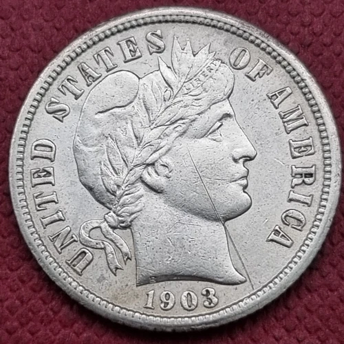 1903 S Barber Dime 10c High Grade UNC Details #56009