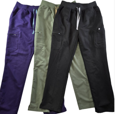 FIGS Scrub Cargo Pants Mens LT Tall Straight Relaxed Drawstring Elastic Waist