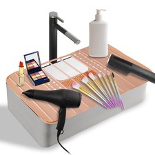 Ranphykx Sink Foldable Cover for Counter Space - Makeup Brush Cleaning Pink