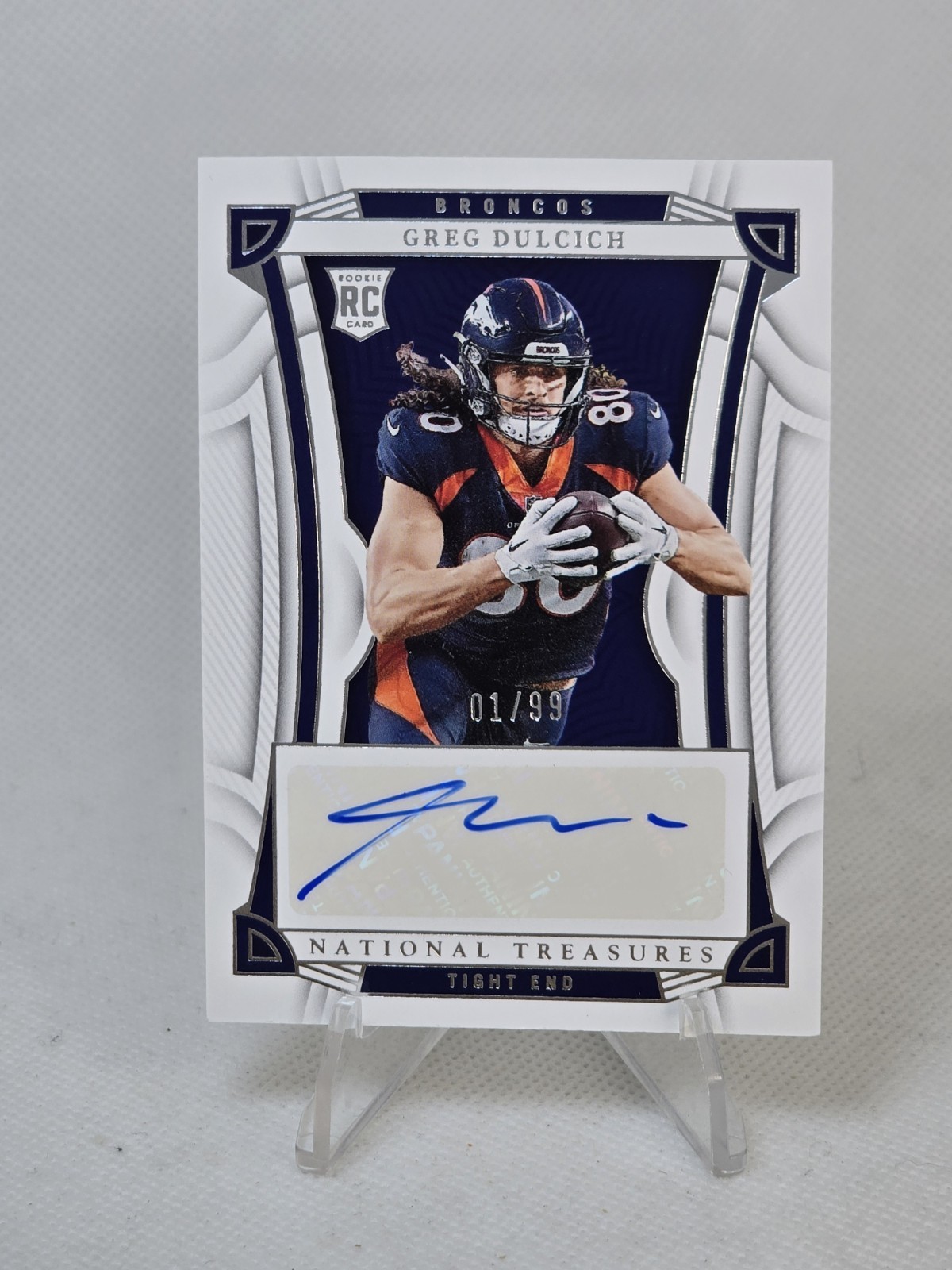 Greg Dulcich Panini National Treasures #128 Autograph