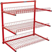Omni Tool 3-Level Wall Mounted Garage Storage Rack, Heavy Duty, Adjustable