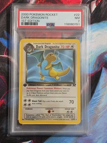 2009 Pokémon Rocket Dark Dragonite #22 1st Edition PSA 7