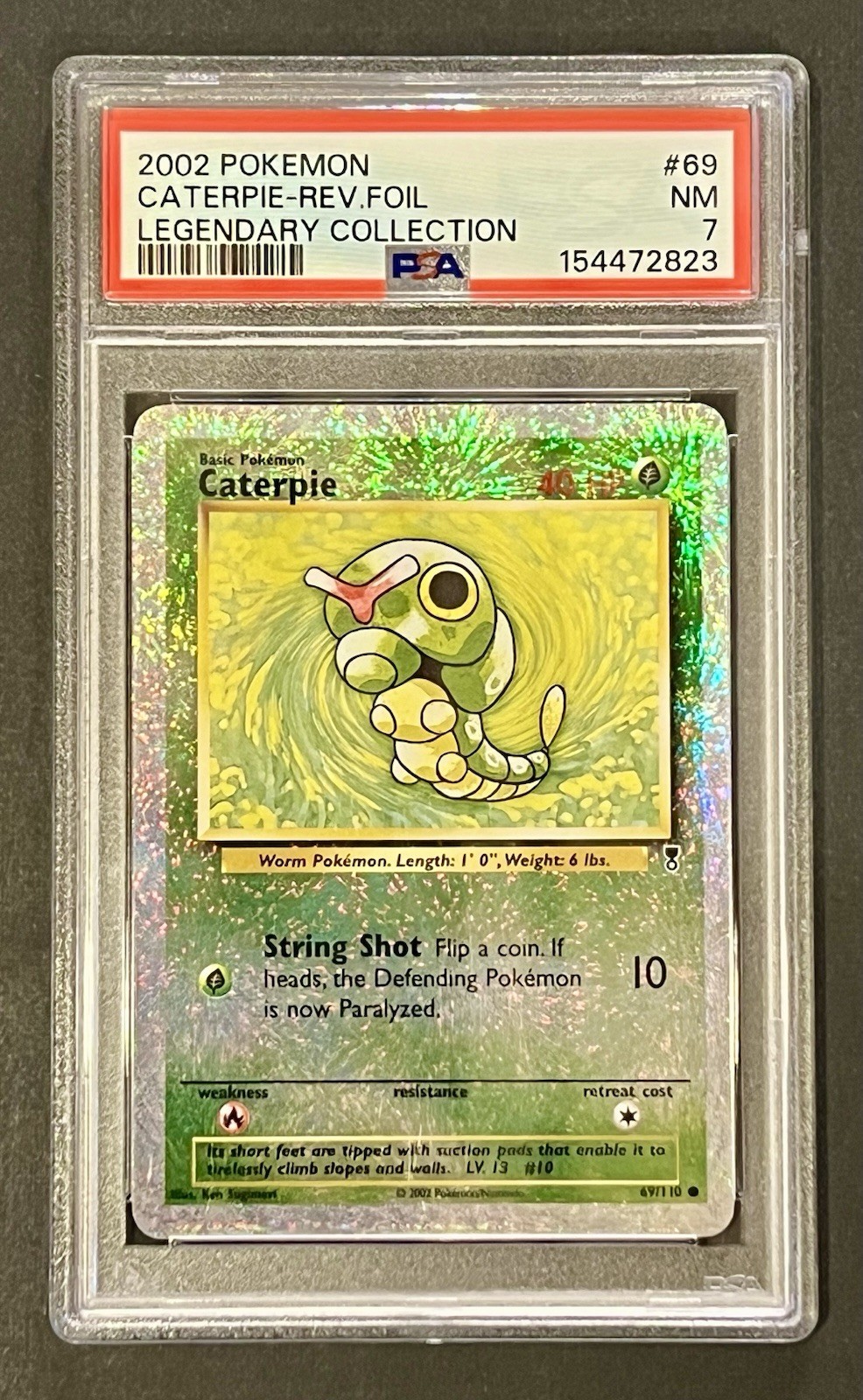 CATERPIE 2002 Legendary Collection Reverse Foil Holo PSA 7 #69/110