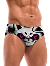 Cartoon Playful Design - 3D Print Swim Men's Briefs  Women's Briefs