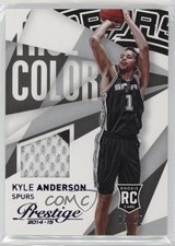 2014 Panini Prestige True Colors Materials Purple Prime /25 Kyle Anderson 05fy