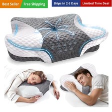 Cervical Neck Pillows with Memory Foam - Neck Pillows for Pain Relief Contour...