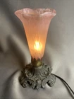 Meyda Lighting 7” Pink Tiffany-Style Pond Lily Accent Lamp
