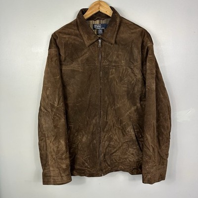 Vintage Polo Ralph Lauren Wildleder Leder Harrington Jacke, RRL, Größe Herren Large