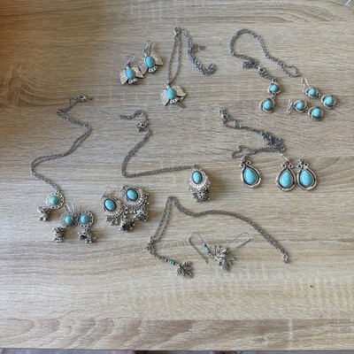 Collection Of Vintage Custome Turquoise Jewelry
