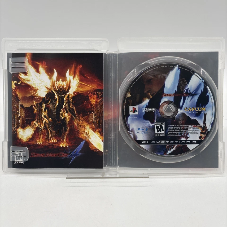 Devil May Cry 4 (Sony PlayStation 3, PS3, 2008) Complete CIB - Image 3 of 3