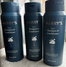 Lot Of 3 Harry’s 2-in-1 Men’s Shampoo & Conditioner 14oz Hair Care New