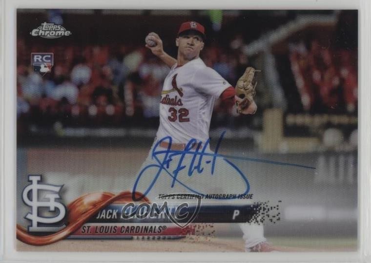 2018 Topps Chrome Rookie Auto Refractor 454/499 Jack Flaherty #RA-JF Auto 03bh