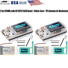 2X HelTec LoRa V3 ESP32 WIFI Board+915MHz Antenna+Battery for Arduino Meshtastic
