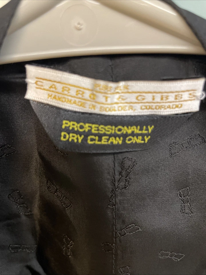 Carrot & Gibbs Handmade XL Blk Silk Formal Vest Tuxedo Wedding Prom - Image 2 of 4