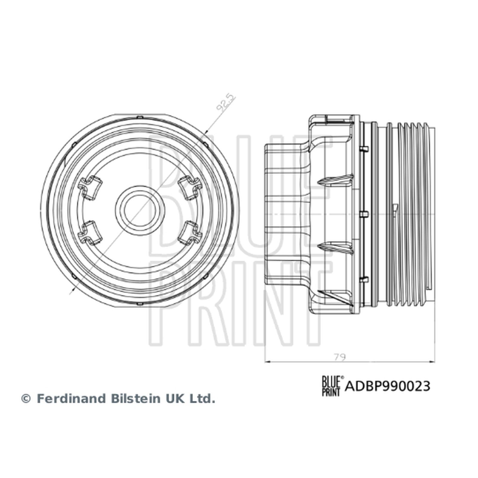 BLUE PRINT ADBP990023 Oil Filter Housing Cap Replacement Fits Lexus Toyota - Image 42