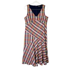 Lauren Ralph Lauren Plaid Midi Maxi Dress Women’s Size 12