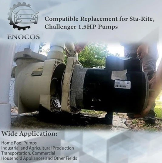 USQ1152 115/230V Single Speed Swimming Pool Pump Motor Fits Sta-Rite Challenger - Image 2 of 4