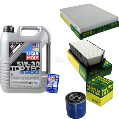 INSPEKTIONSKIT FILTER LIQUI MOLY ÖL 5L 5W-30 für Hyundai IX20 JC 1.4 1.6