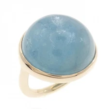 Authentic K10YG Aquamarine Ring  #230-000-057-6740