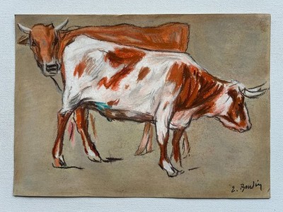 Eugene Boudin (handgemacht) Zeichnung auf antikem Papier signiert und...