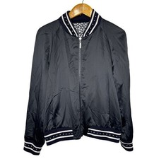 St. John Reversible Bomber Jacket Black/White Medium