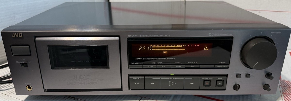 VINTAGE JVC TD-V541 3-HEAD DIRECT DRIVE CASSETTE DECK TAPE PLAYER