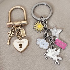 vintage coach silver gold keychain fromJAPAN