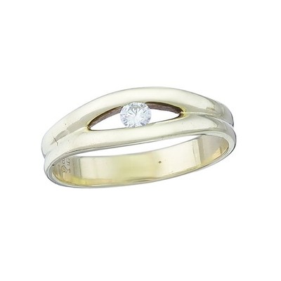 Niessing solitaire ring brilliant 585 Yellow gold