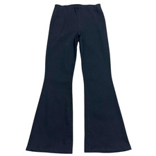 Frank  Eileen Illusion 07 Flare Black Italian Denim Pull On Jeans Women Size 27