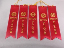 2nd Place Star Award Ribbons 5‑Pack  Sports Track Field Day  Bulk Coach Refill