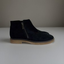 Italeau Women Foliana Waterproof Black Suede Ankle Boots Booties Size 40 9.5