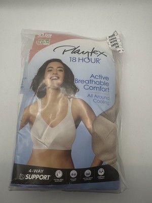 NEW Playtex 18 Hour 38DD Active Breathable Comfort 4159 Beige Inner Cooling Band