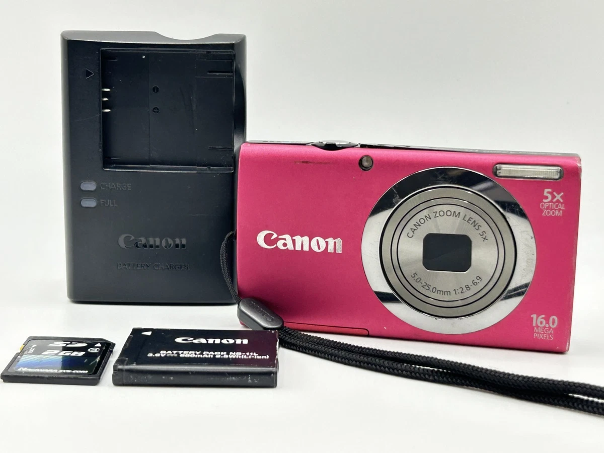 Canon PowerShot A2300 HD 16MP – Noir, Compact, Zoom 5x, Avec Chargeur, étui Et Carte 16Go