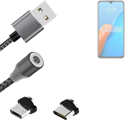 Magnet-Lade-Kabel für Infinix Note 12 Pro 4G mit USB-Typ C und Micro-USB-Anschl