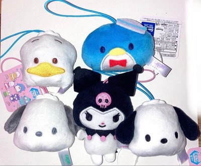 5 points!! Kuromi-chan and other Sanrio characters face mascot 2 (with rubber
