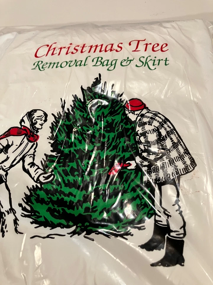 Christmas Tree Removal Bag & Skirt Lot of 2 plastic 144” by 90” Recyclable - Image 2 of 4