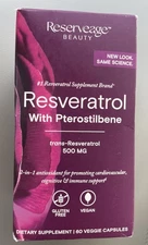 Reserveage Resveratrol 500mg with Pterostilbene - 60 VCapsules Exp 09/2026