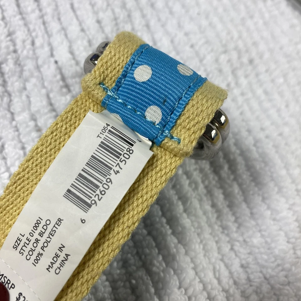 Tommy Hilfiger Cinturón Mujer Grande Azul Lunares Anillo en D Lona Bronceado Sin Níquel Foto 4 de 4